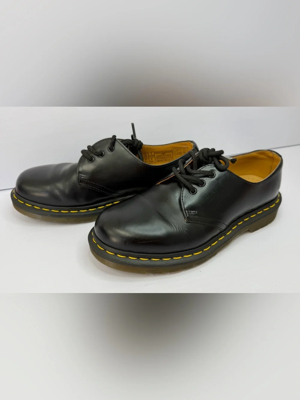 Dr. Martens 1461 Black Leather Shoes US Women 6 Men 5 UK 4 EU 37 3-Eye Oxford